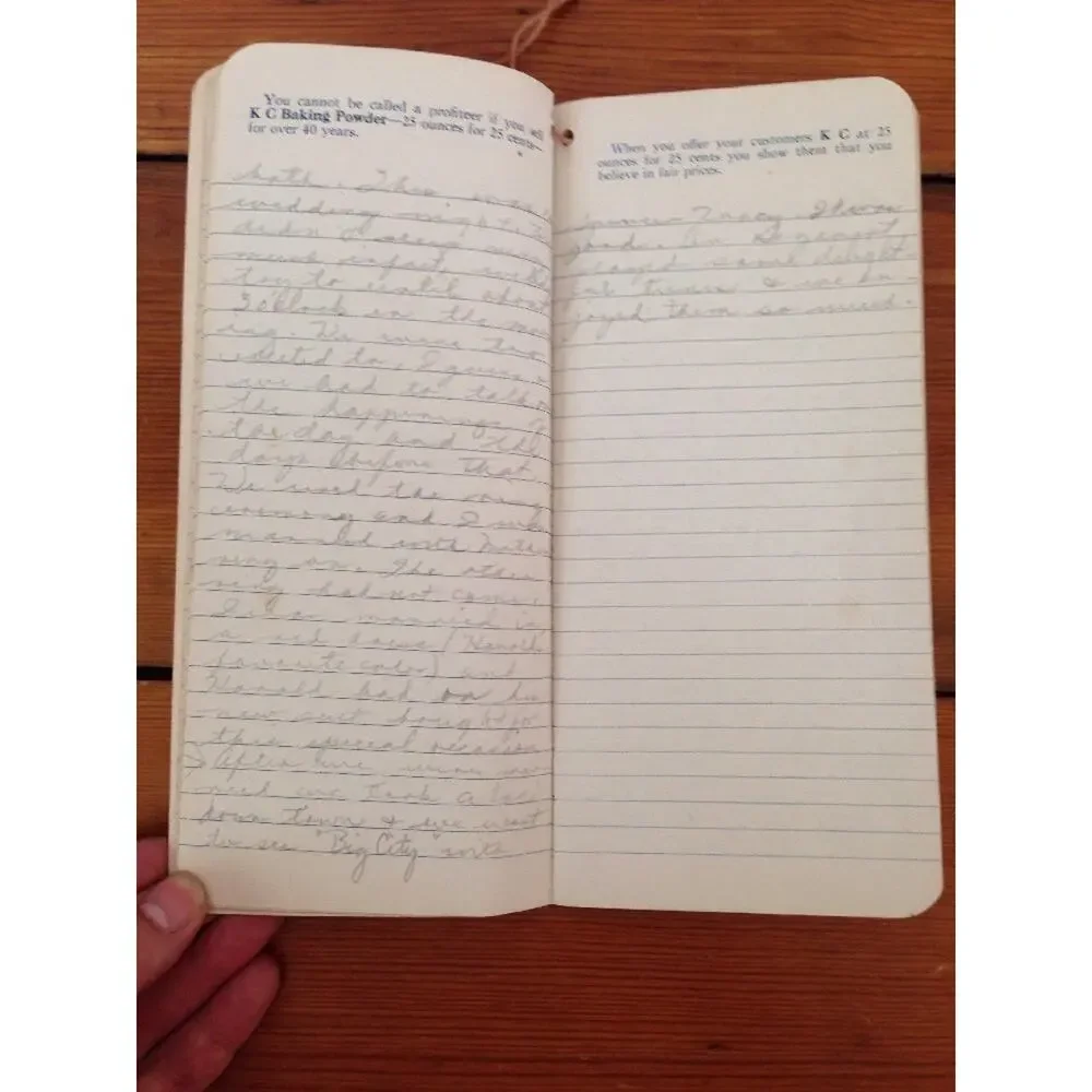 Vtg 1937 Luray VA Elopement Story KC Baking Powder Recipe Booklet Book Diary